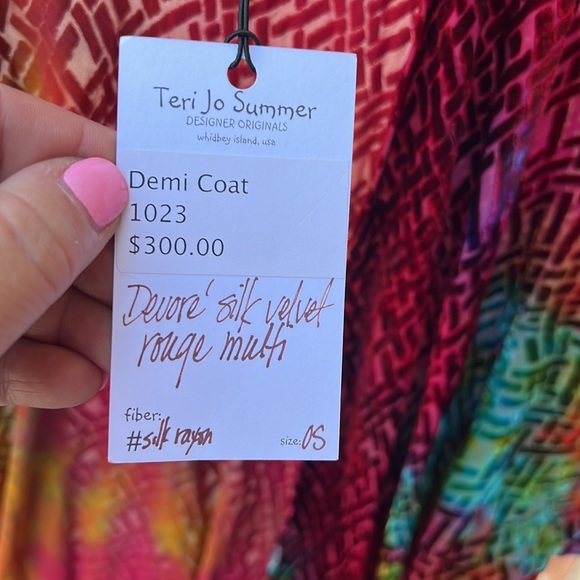 Teri Jo Summer Whitney Island Demi coat.. handmade one of a kind. - Picture 4 of 12